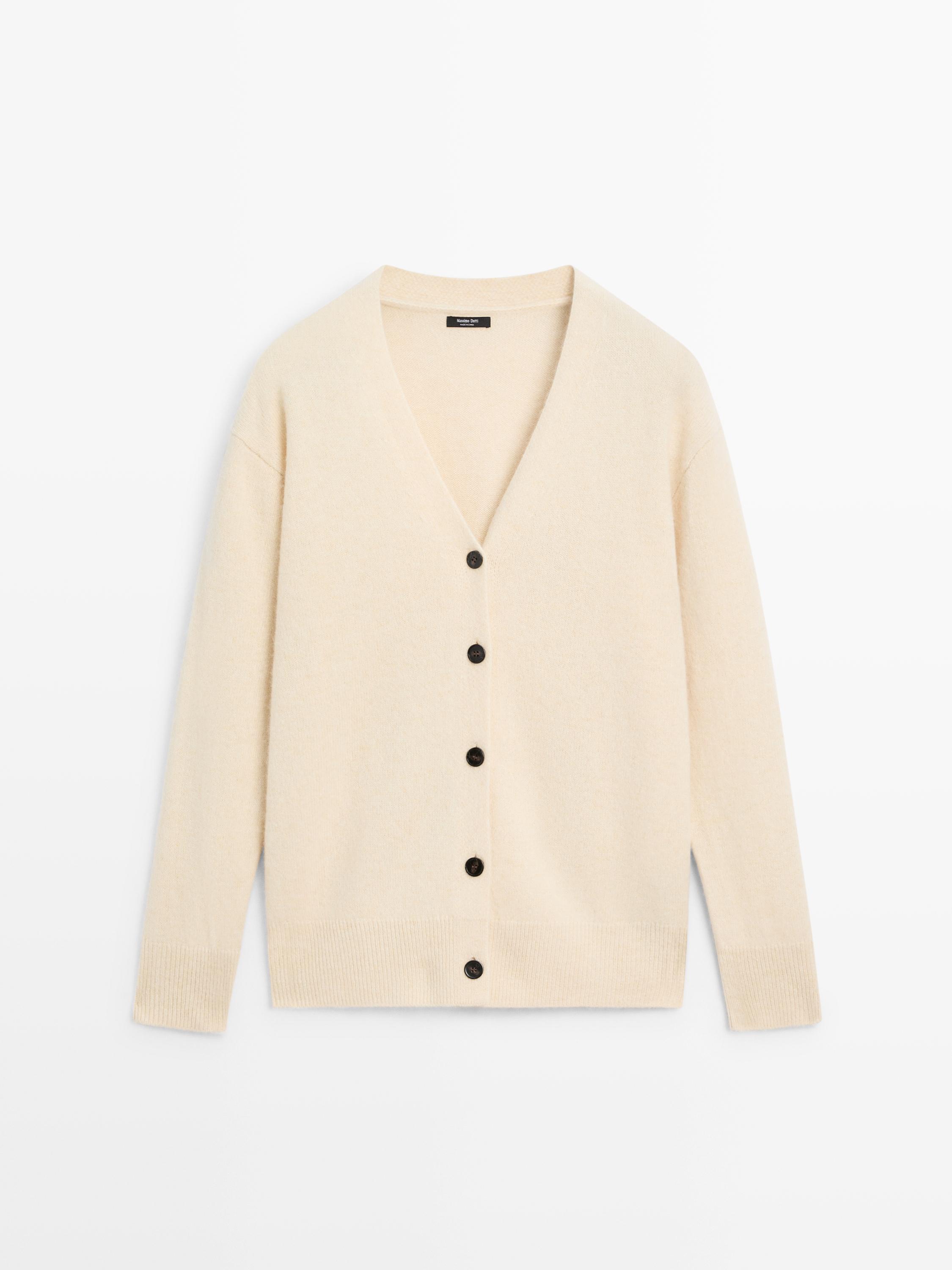 Cardigan à col en V alpaga