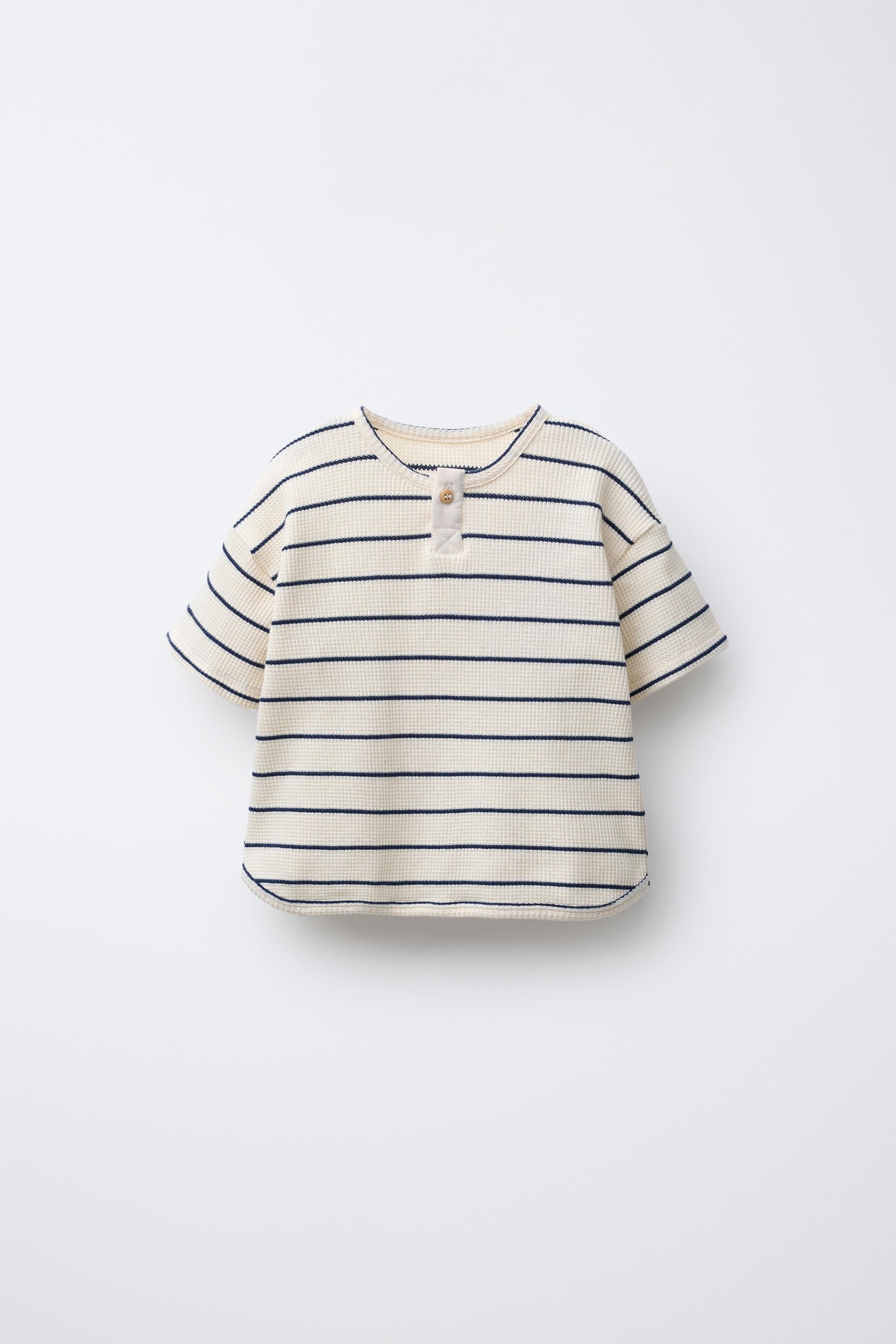 T-SHIRT GAUFRÉ RAYURES