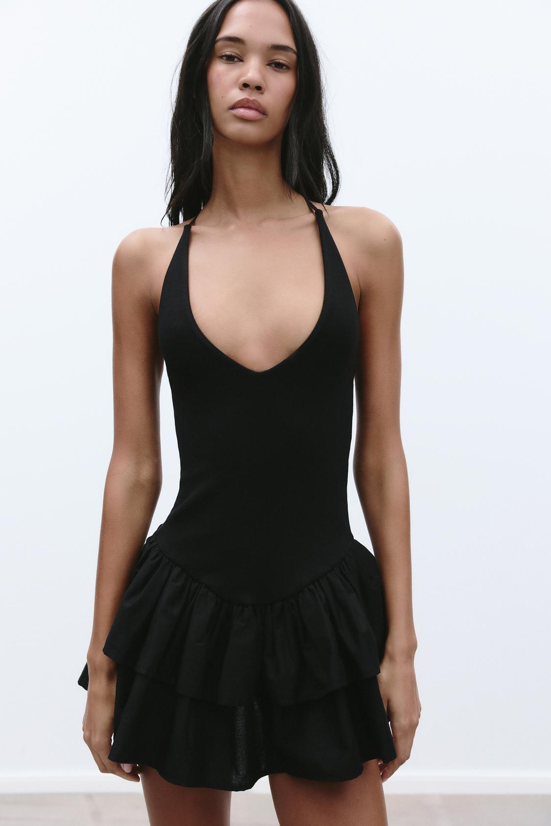 COMBINED HALTER DRESS