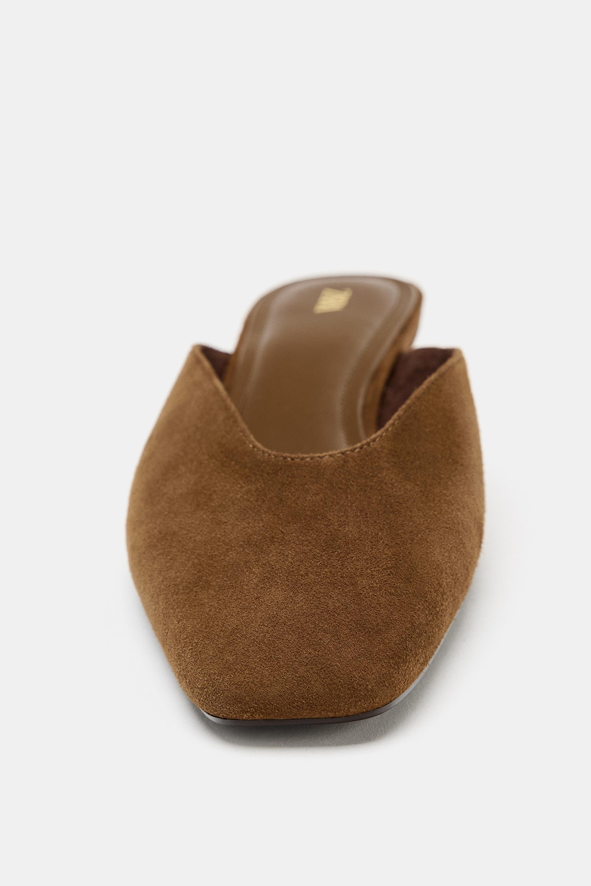 Обувь Zara SUEDE WEDGE SLINGBACKS — фото 5