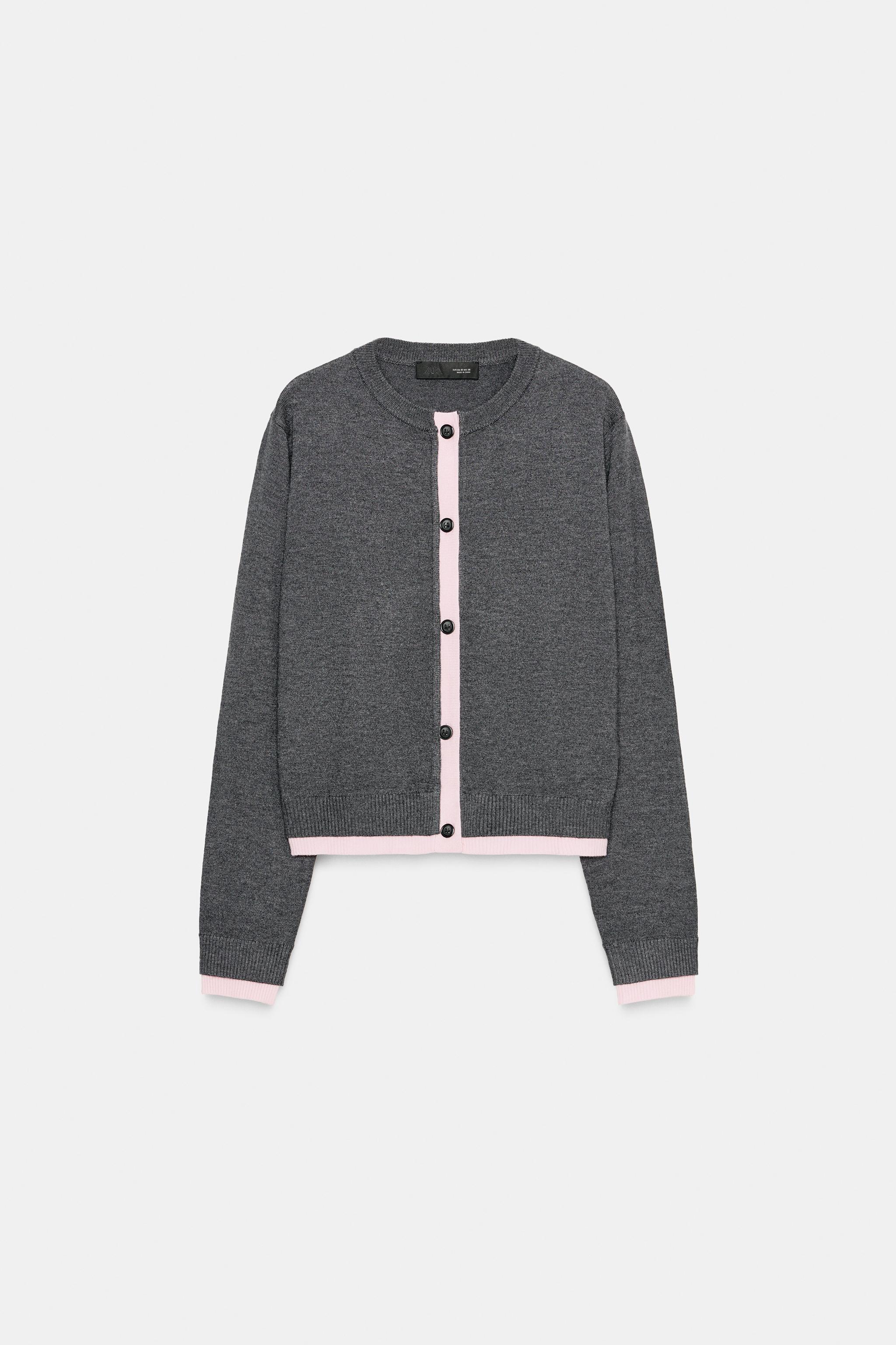 コンビニットカーディガン - グレー | ZARA Japan / 日本