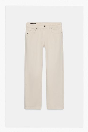 JEANS ZW COLLECTION CIGARRETE TIRO MEDIO - Crudo de Zara