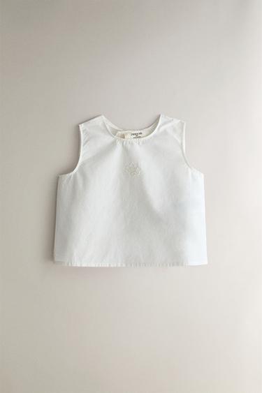EMBROIDERED BABY SET — Oyster-white 2
