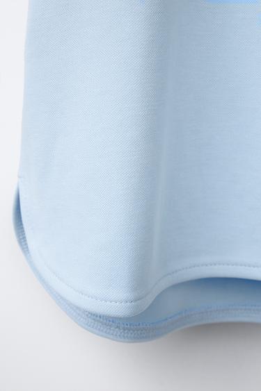 FLOWING SLOGAN T-SHIRT - Sky blue by Zara - Image 3