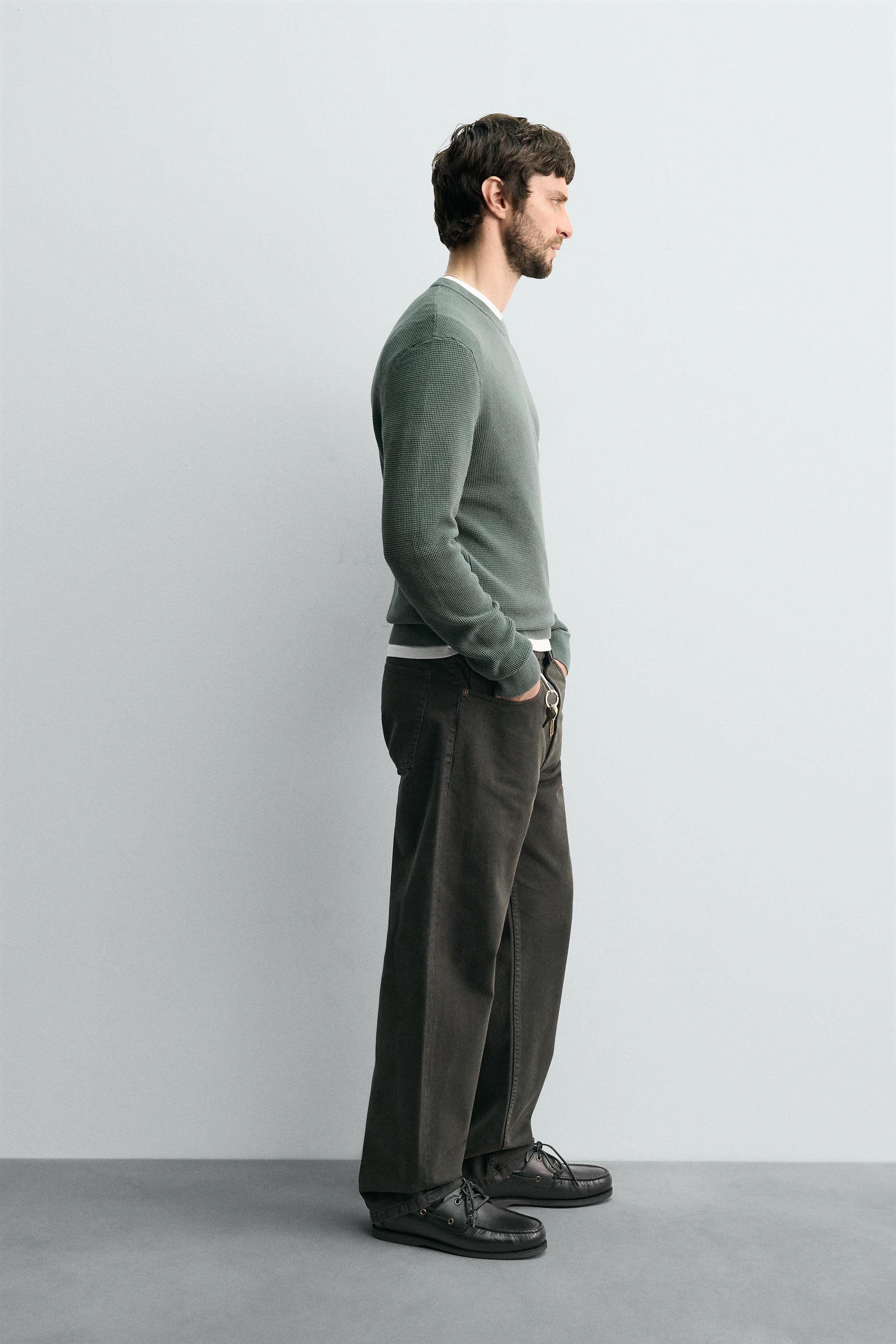 REGULAR FIT WAFFLE JUMPER