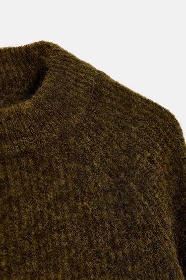 PULL AVEC LAINE ET ALPAGA - Kaki de Zara - Image 2