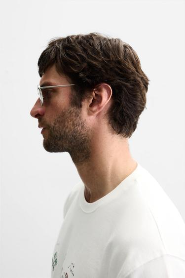 LUNETTES DE SOLEIL OVALES - Argent Mat de Zara - Image 1