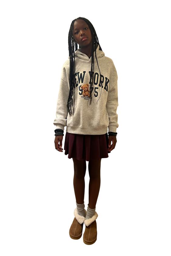 FALDA TABLAS LISA - Berenjena de Zara - Imagen 0