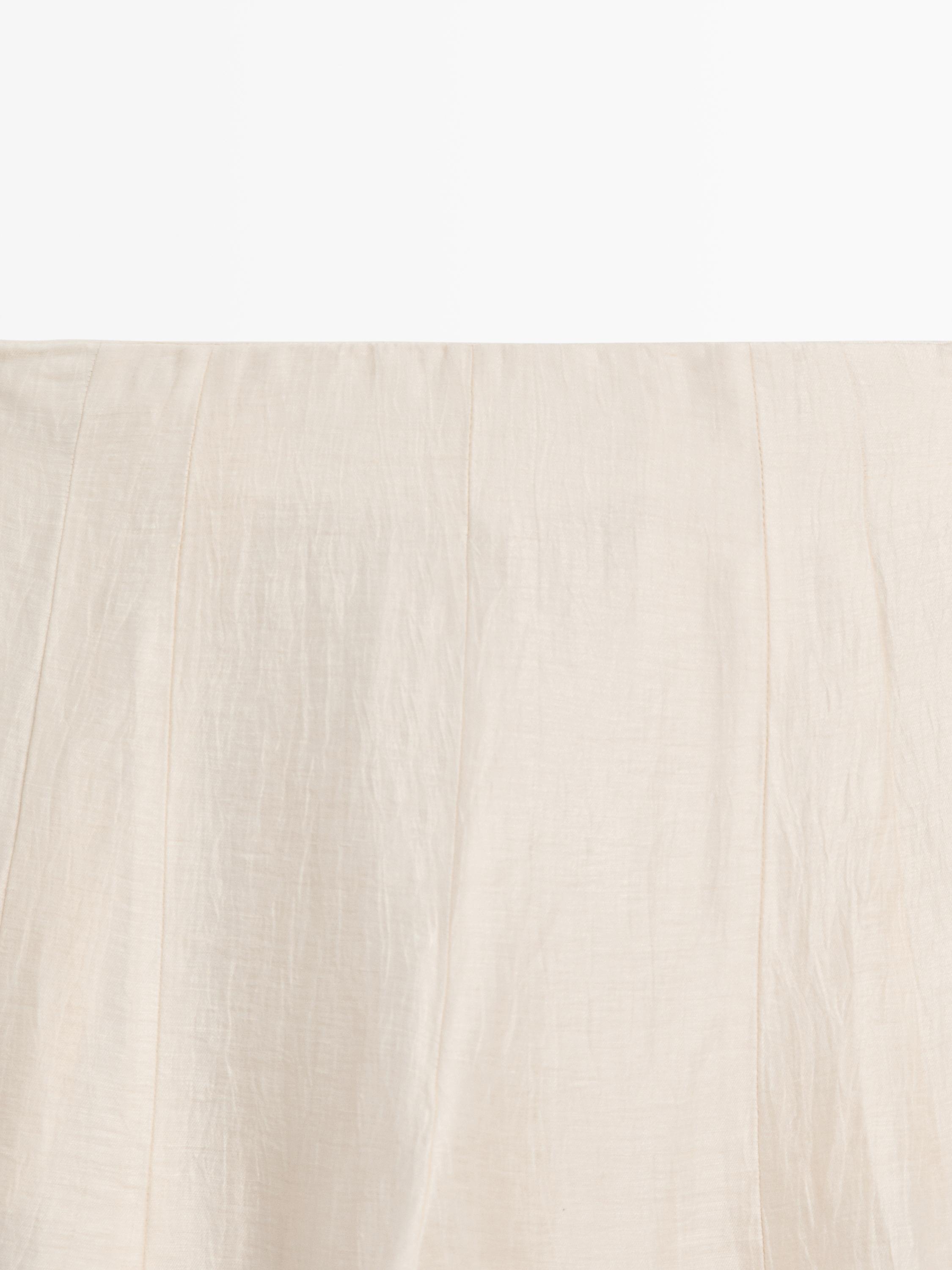 Linen blend sarouel trousers