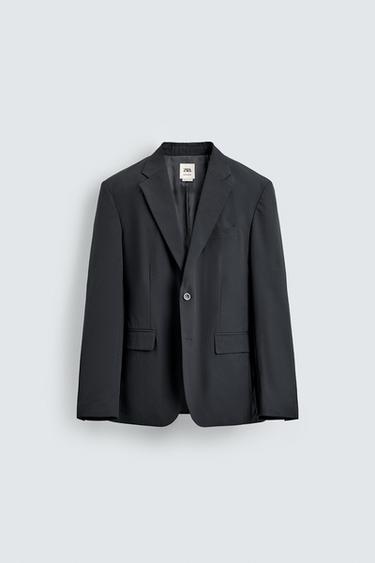 BLAZER TRAJE 100% LANA - Marino de Zara