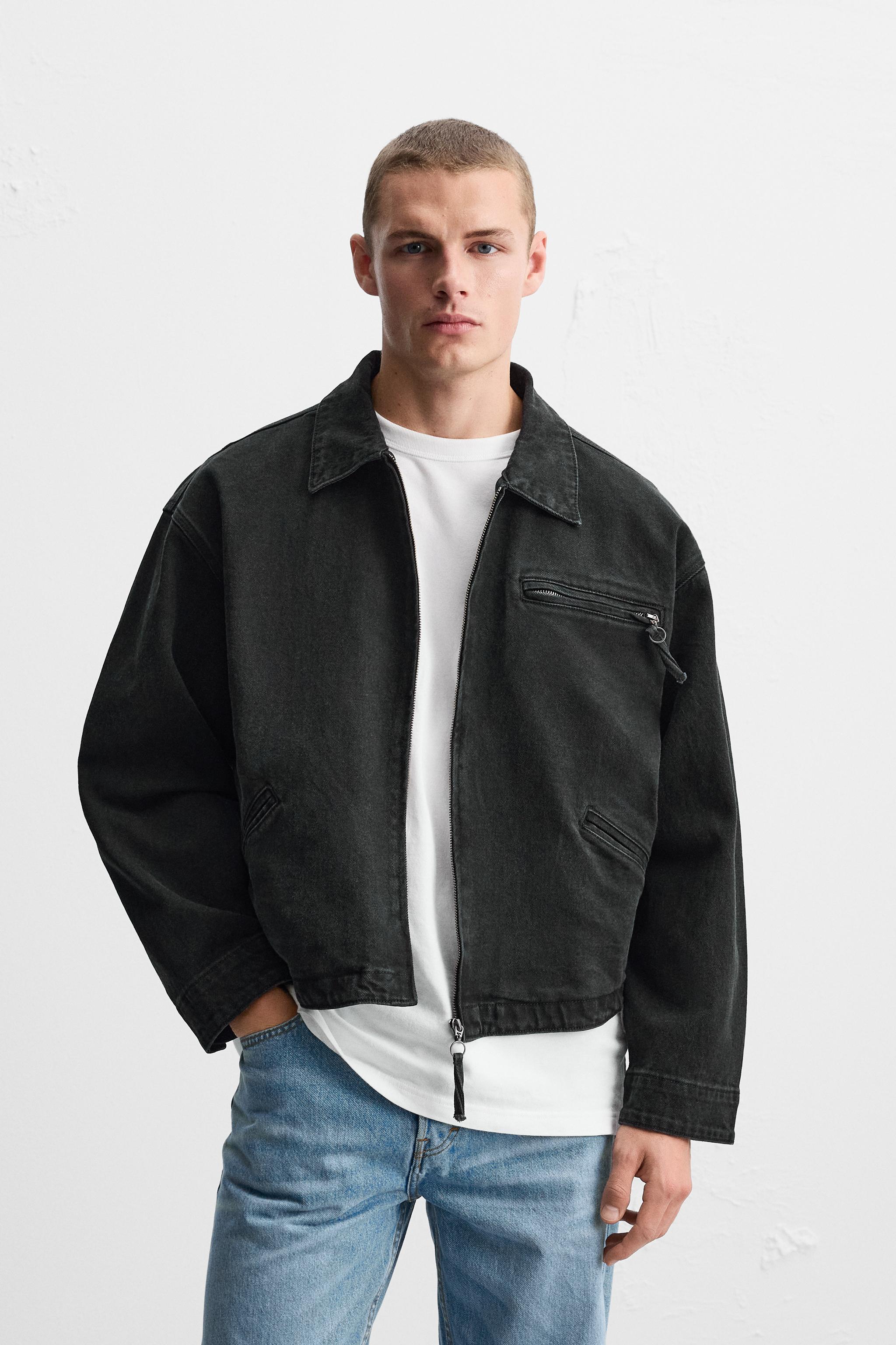 Denim jacket mens zara shops