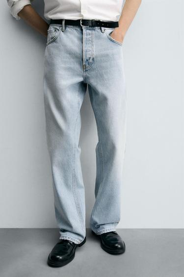 FLARED FIT JEANS - Light blue by Zara - Image 4