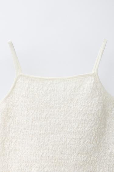 TEXTURED KNIT TOP - Light ecru by Zara - Image 2