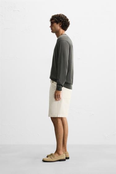 LIGHTWEIGHT COTTON SWEATER - Mid-grey by Zara - Image 3