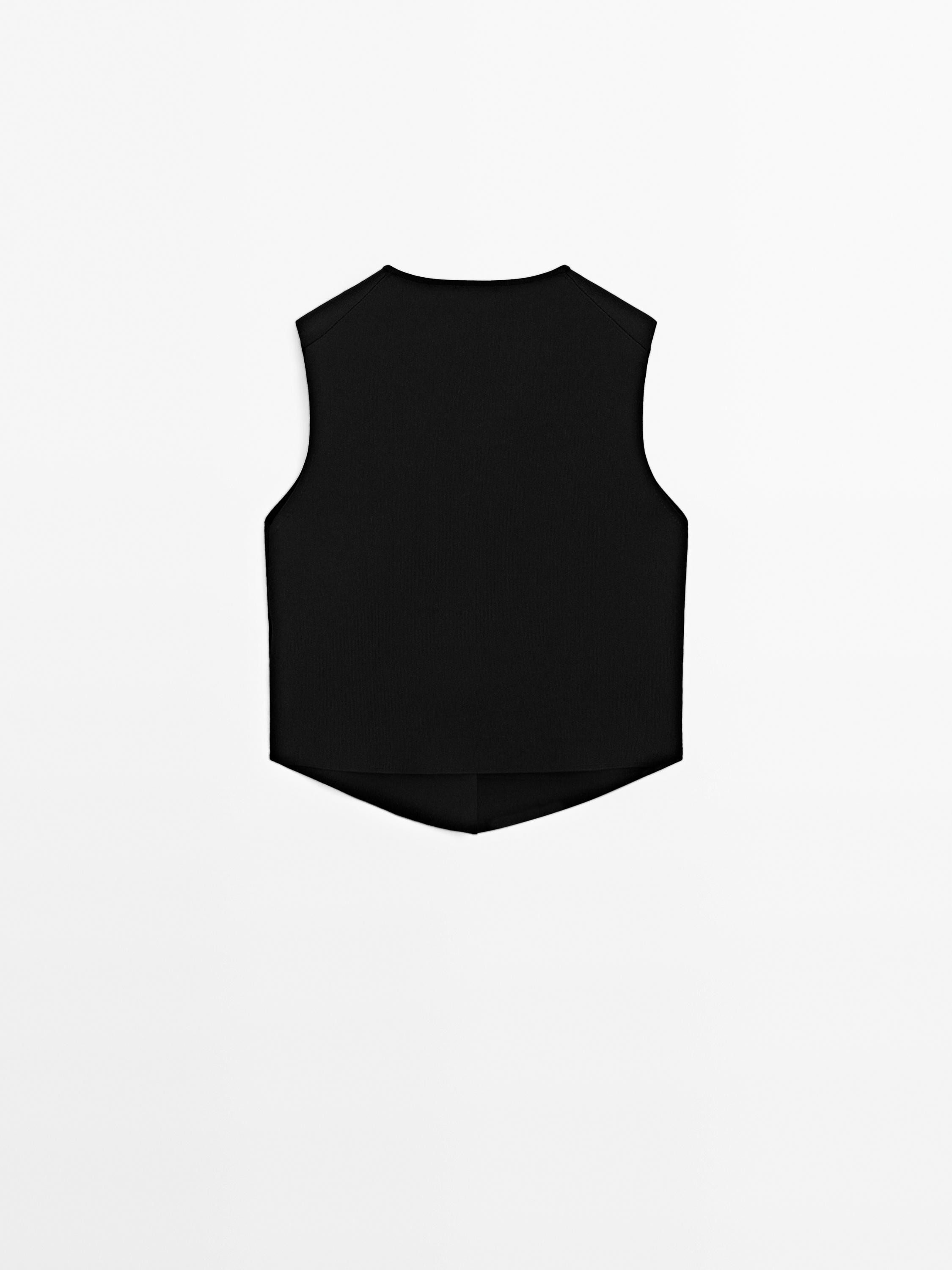 Knit waistcoat with button details