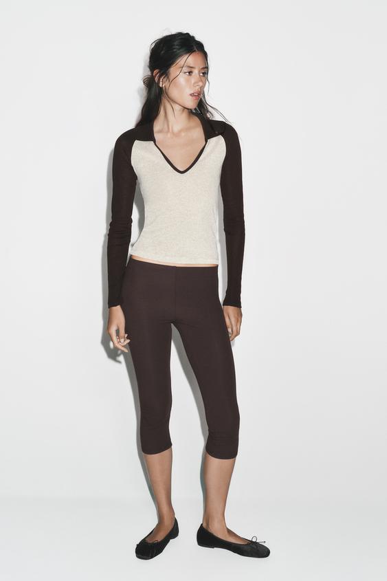 CONTRAST POLO COLLAR T-SHIRT