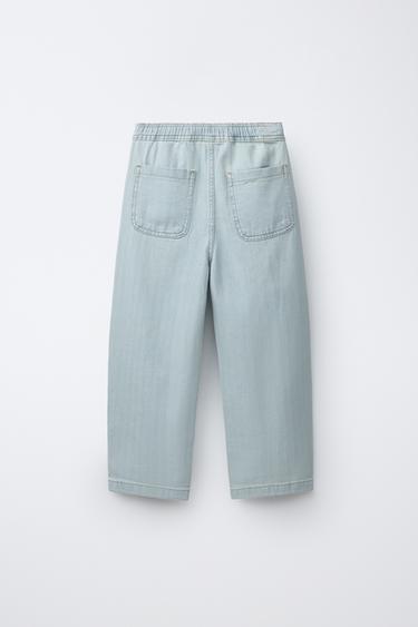 BALLOON JACQUARD JEANS - Blue by Zara - Image 1