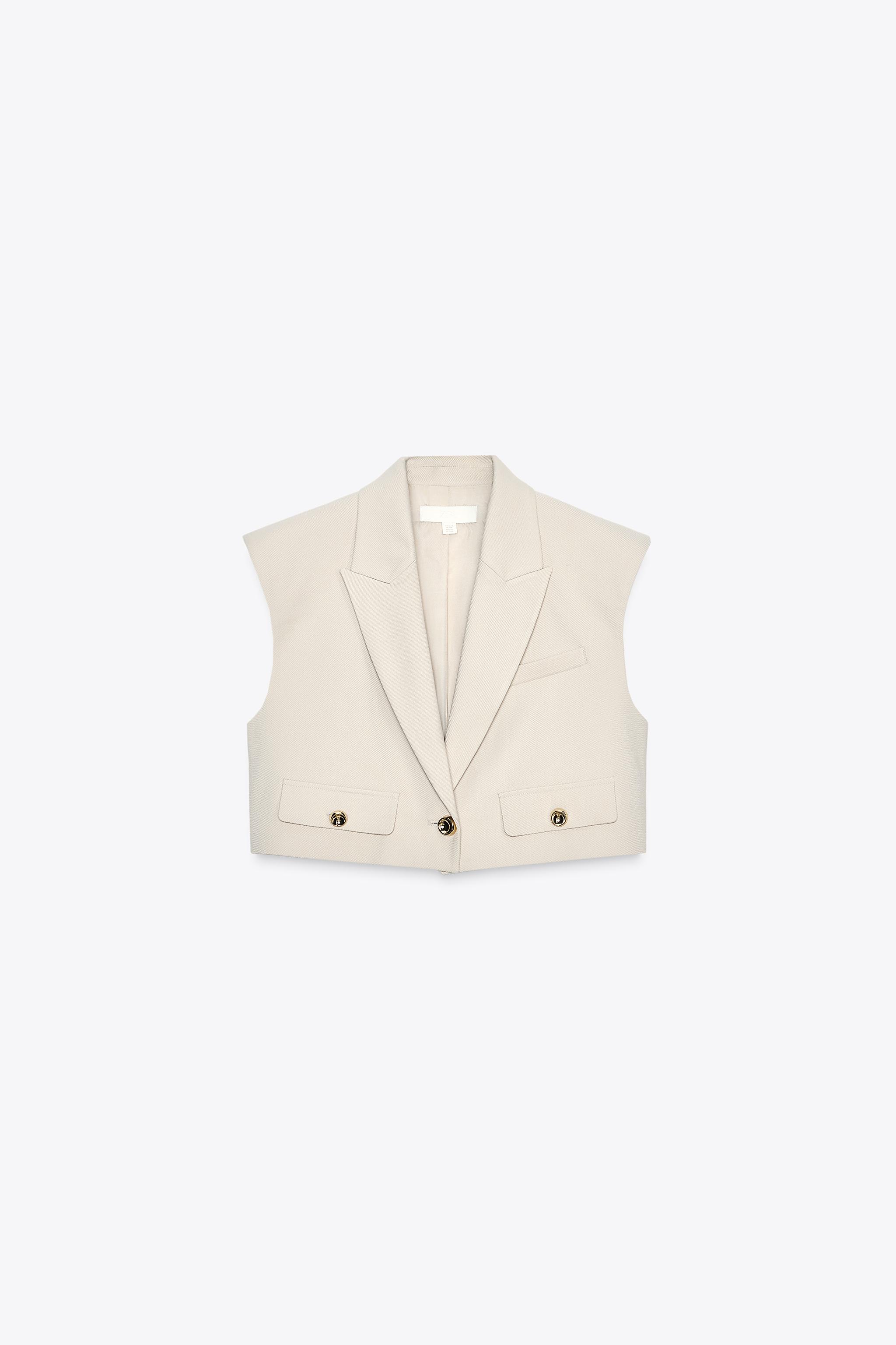 フラップショートベスト - ダークグリーン | ZARA Japan / 日本
