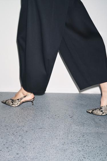 Zara ANIMAL PRINT SLINGBACKS - Snake - Image 0