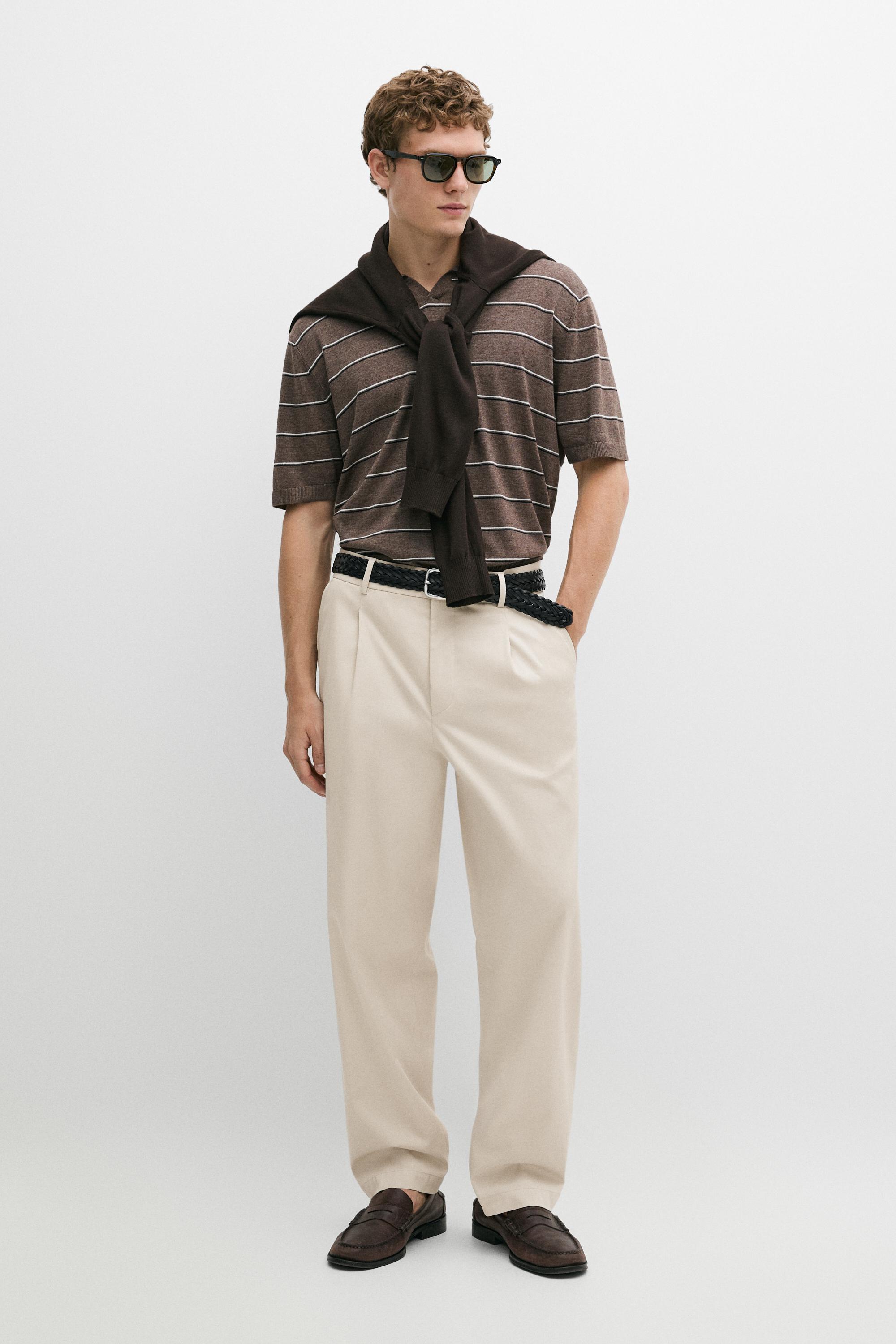 Relaxed fit darted pants