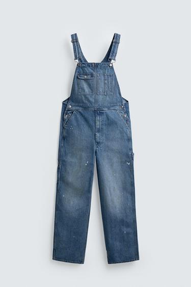 SALOPETTE EN DENIM BAGGY FIT - Bleu clair de Zara - Image 7