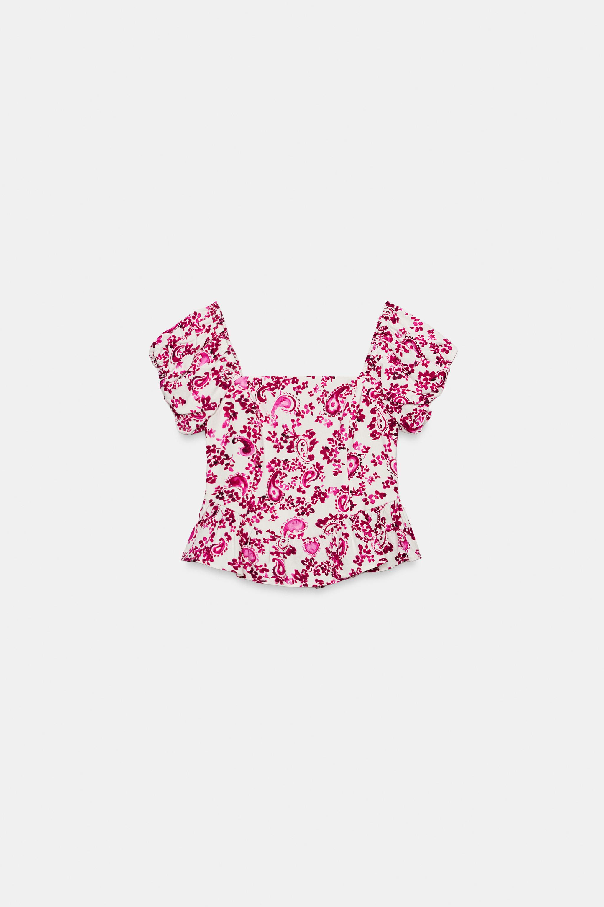PRINTED BUSTIER TOP