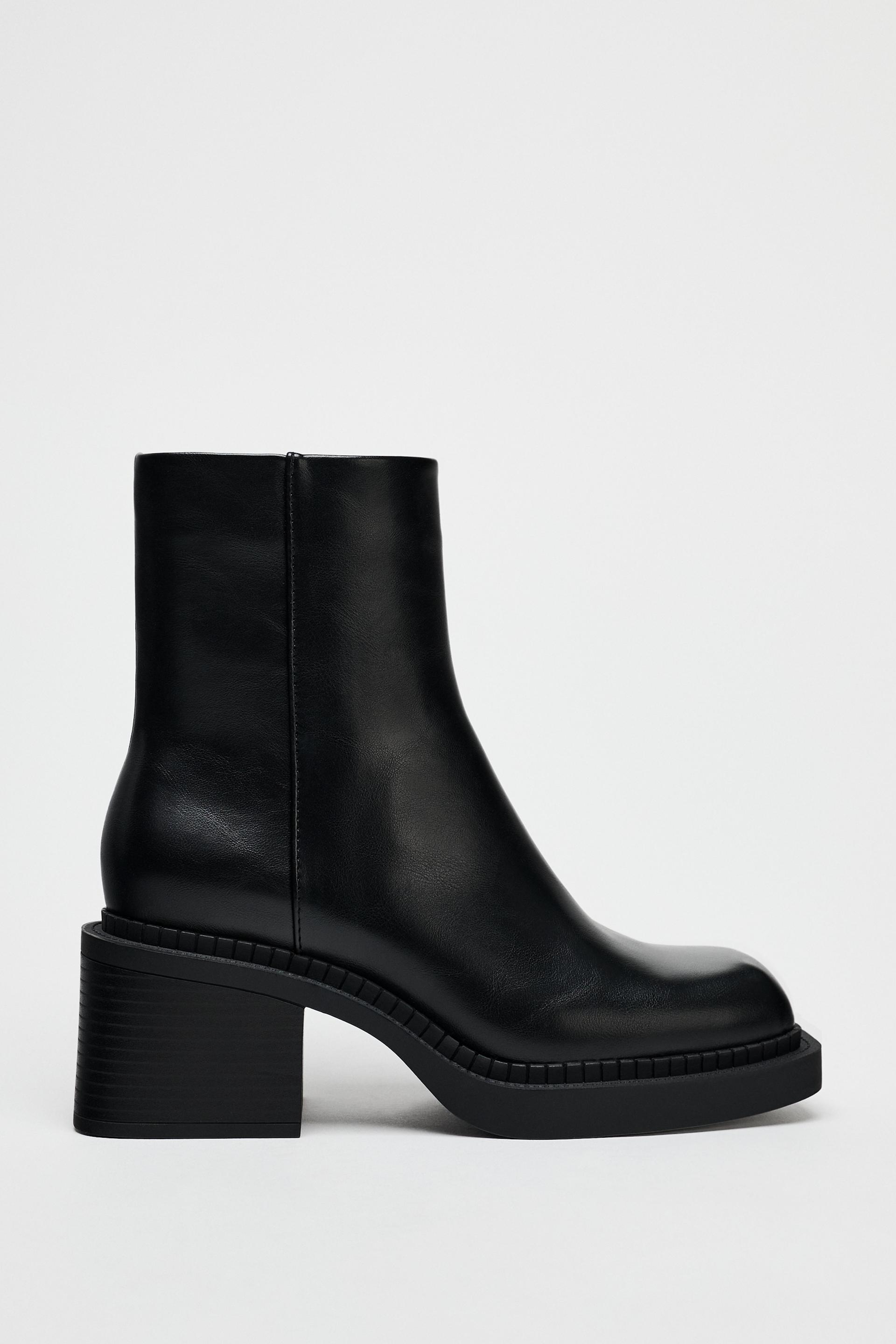 High heel ankle boots zara best sale