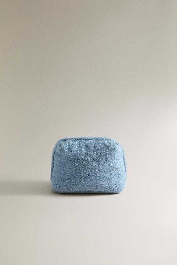 Zara MEDIUM TOWEL MAKEUP BAG - Light Blue - Image 0