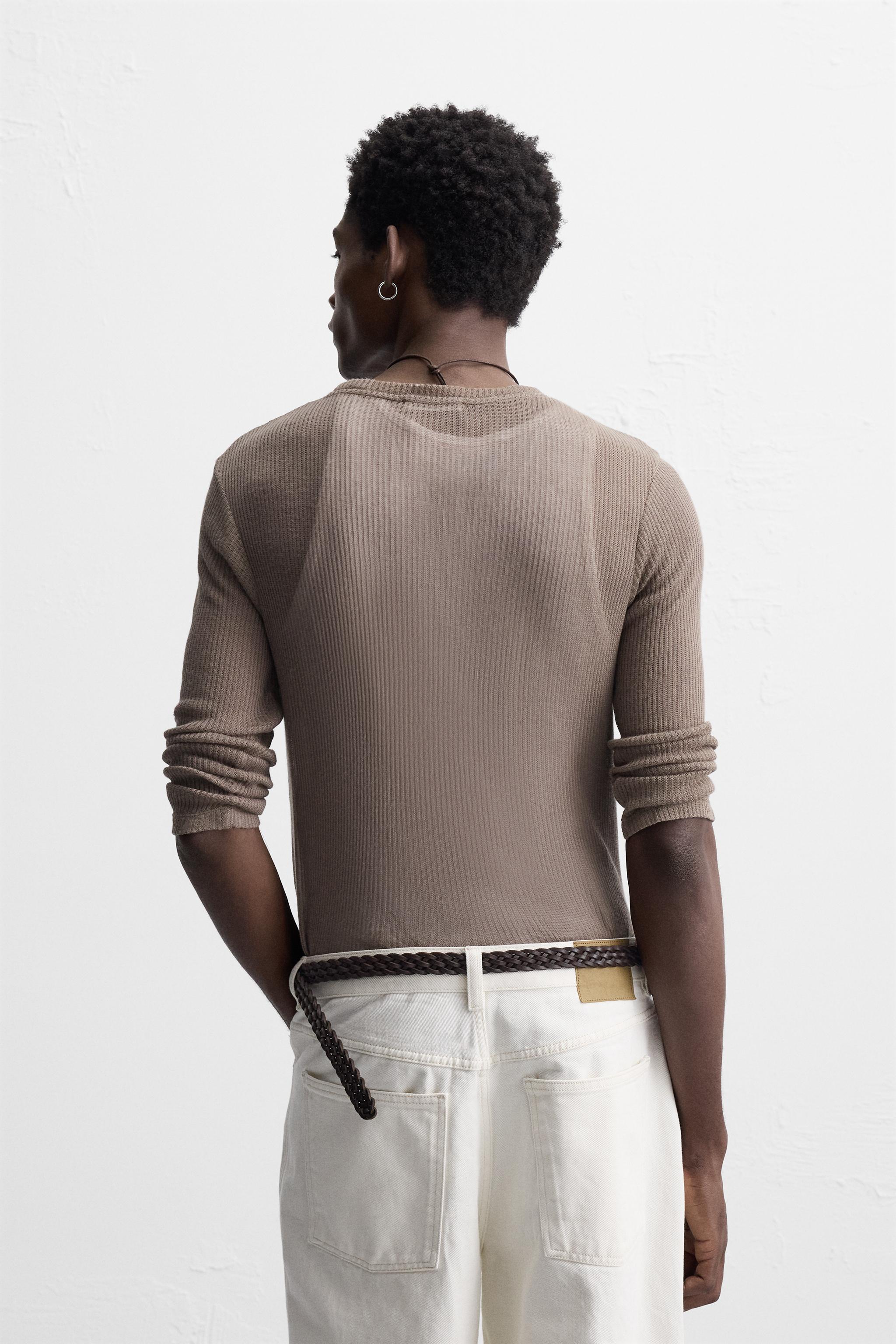 テクスチャーニットトップス - ブルー | ZARA Japan / 日本