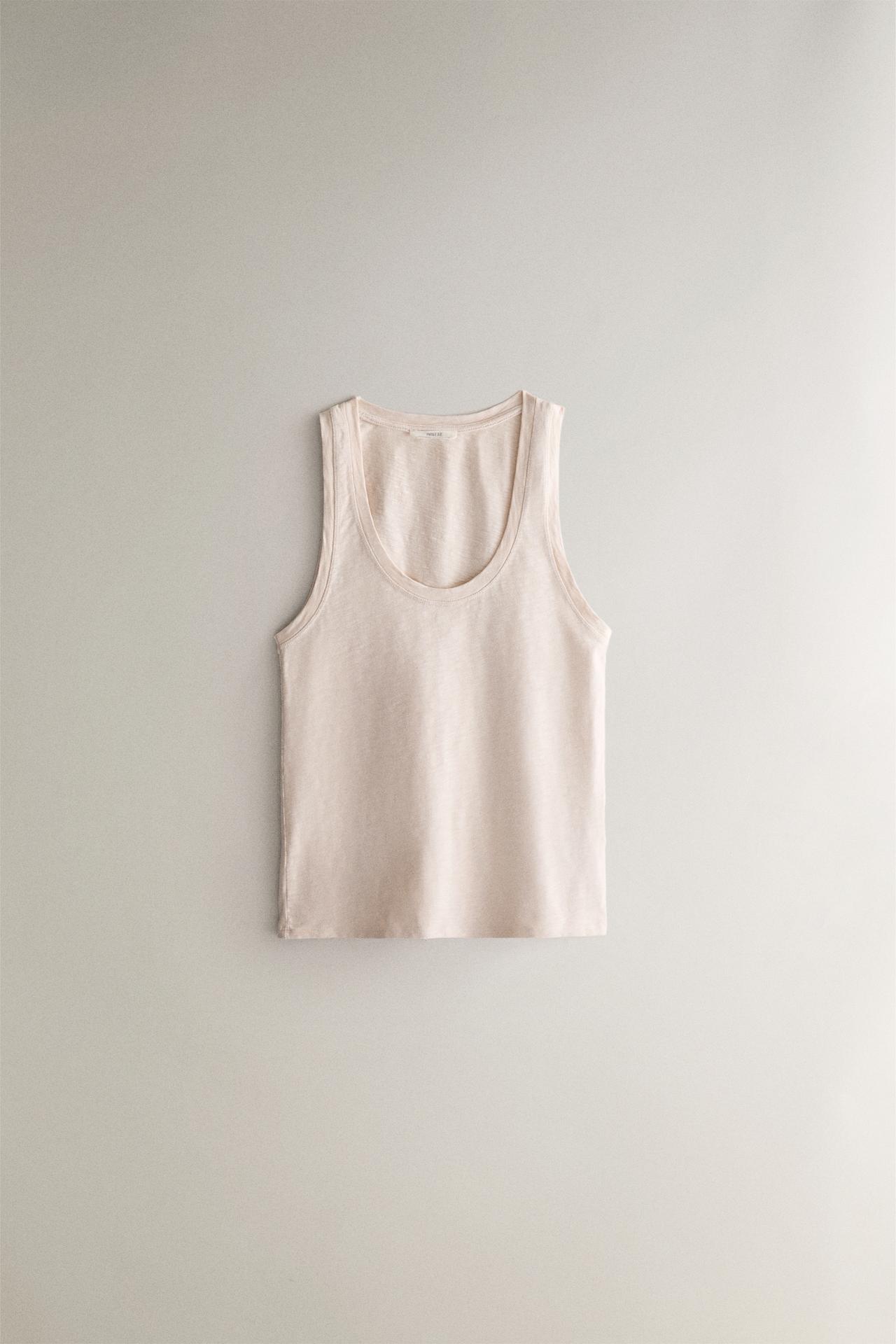 COTTON STRAPPY TOP — Pink
