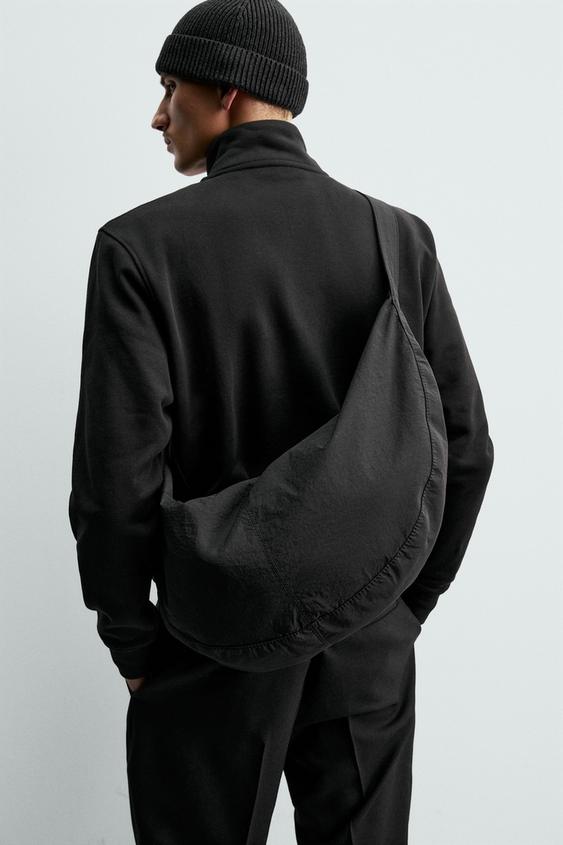 BOLSO HOMBRO NYLON - Negro de Zara - Imagen 0