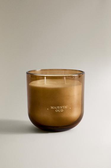 (400 G) MAJESTIC OUD SCENTED CANDLE — Dark brown 2