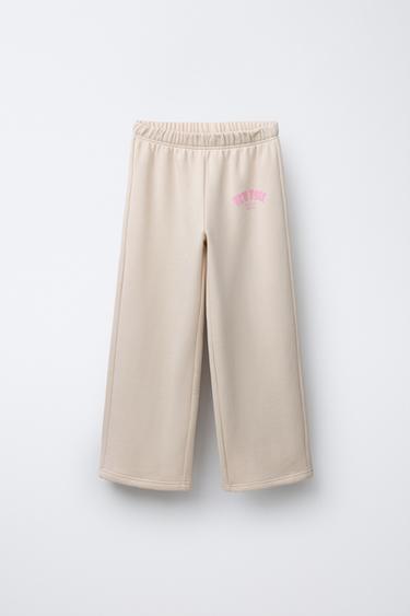 PANTALÓN JOGGING WIDE LEG TEXTO - Arena de Zara - Imagen 0