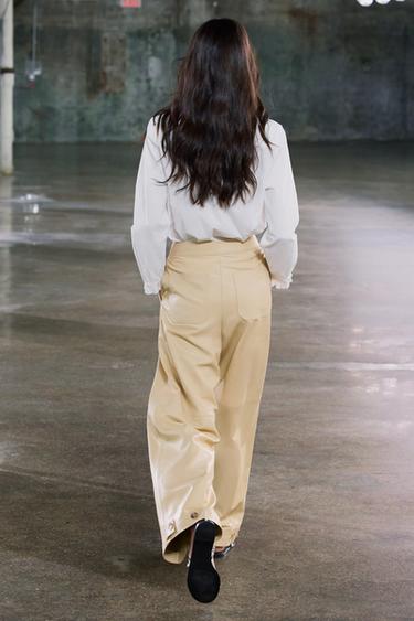 PANTALON BALLOON 100 % CUIR ZW COLLECTION - Bis de Zara - Image 2