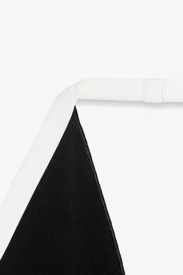 CONTRAST STRETCH BODYSUIT - Black / White by Zara - Image 7