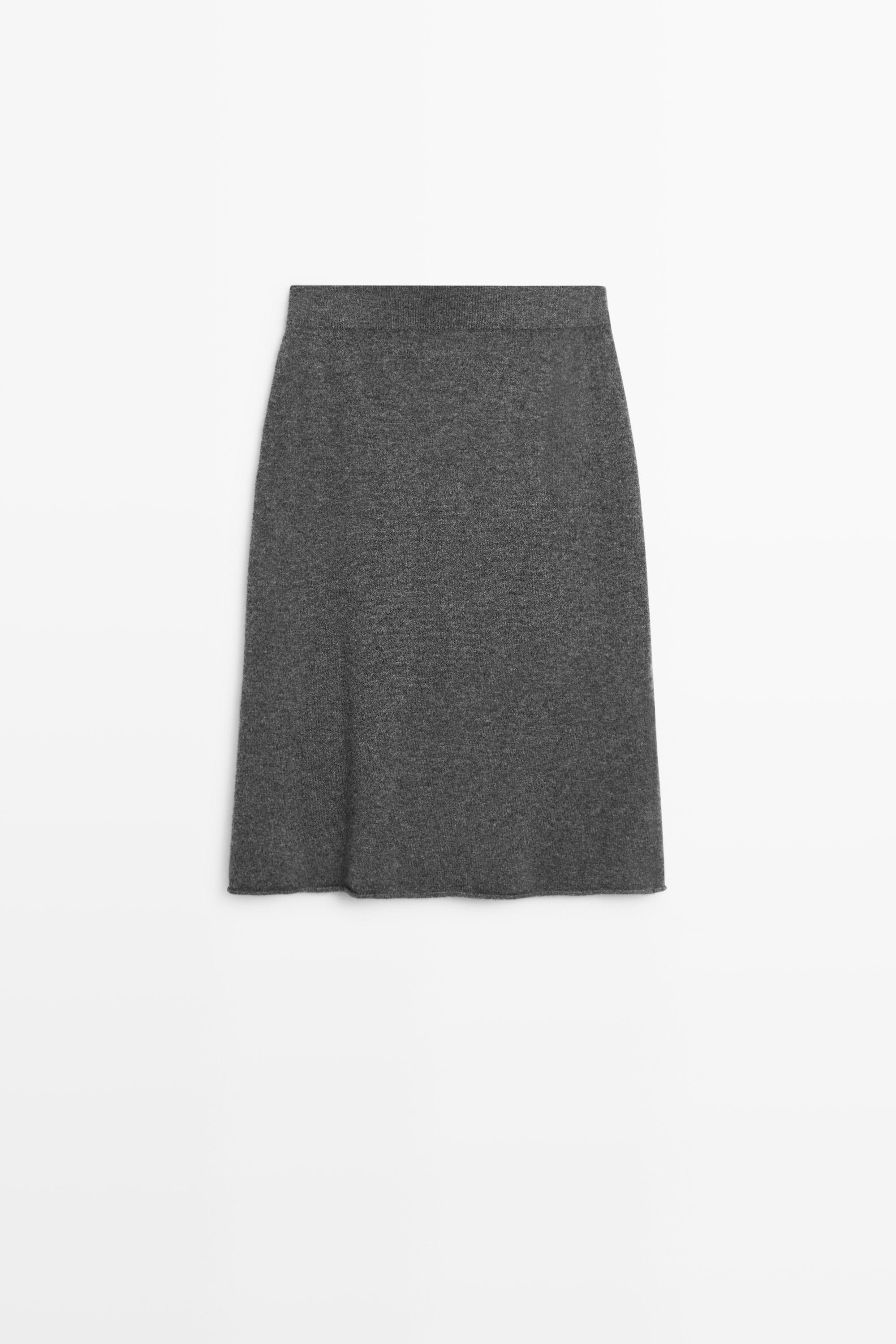 Jupe en maille mélangée de laine, total look