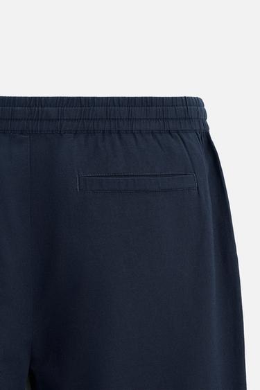 COTTON/LINEN RELAXED FIT TROUSERS - Blue by Zara - Image 8