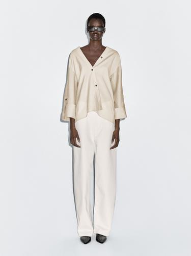 Camisa manga roll up - Crudo de Zara - Imagen 0