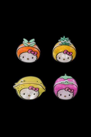 4-PACK OF HELLO KITTY © SANRIO FRUIT HAIR CLIPS - Pink by Zara