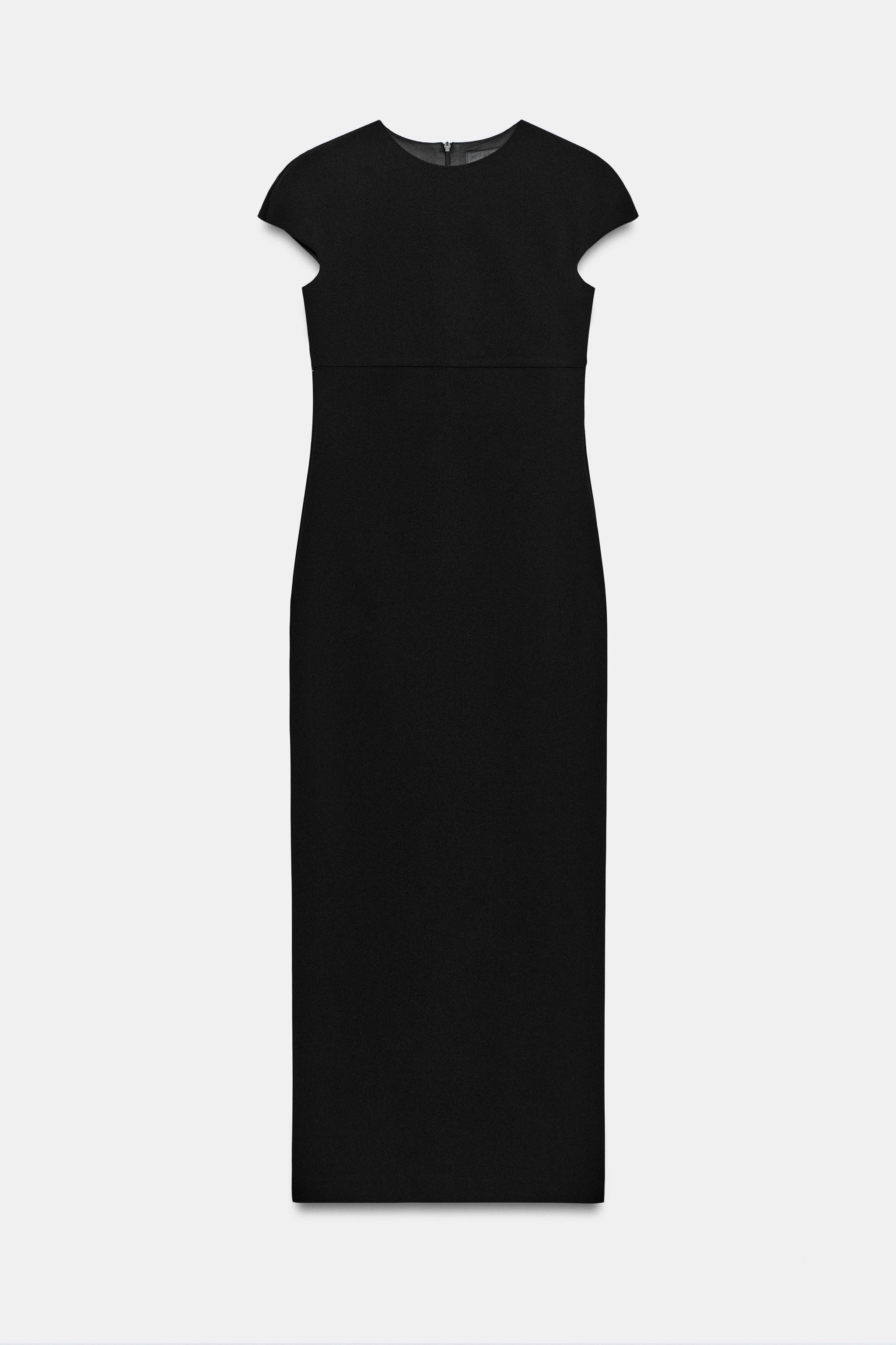 Женские платья Zara SHORT SLEEVE MIDI DRESS — фото 7