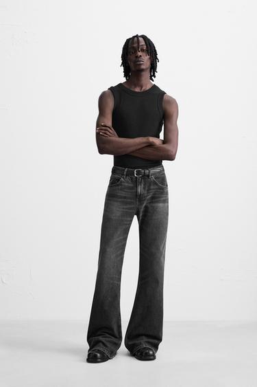 FLARE FIT JEANS - Charcoal by Zara - Image 0