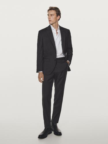 Zara 100% wool suit blazer - Anthracite Gray