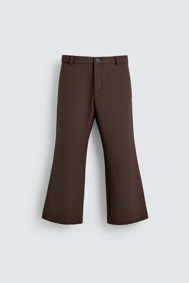 QUẦN ỐNG LOE MIẾNG VÁ HARRY LAMBERT FOR ZARA X DISNEY - Màu nâu từ Zara - Hình ảnh 0