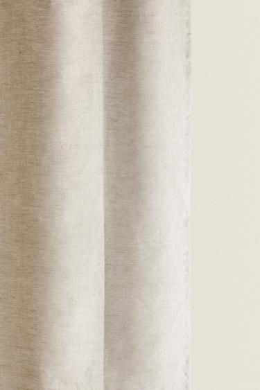 TRANSLUCENT LINEN SHOWER CURTAIN - Light beige by Zara - Image 2