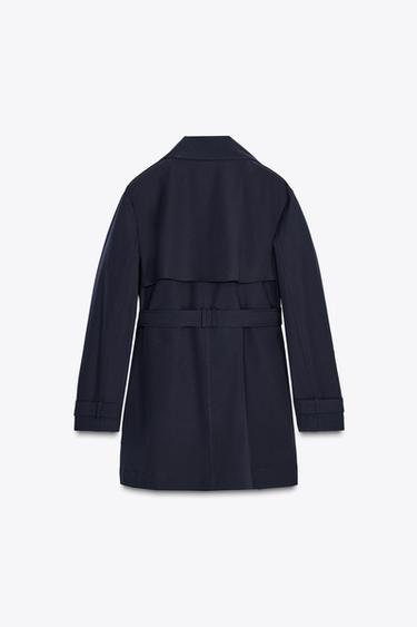 TRENCH MI-LONG À CEINTURE - Bleu marine de Zara - Image 2