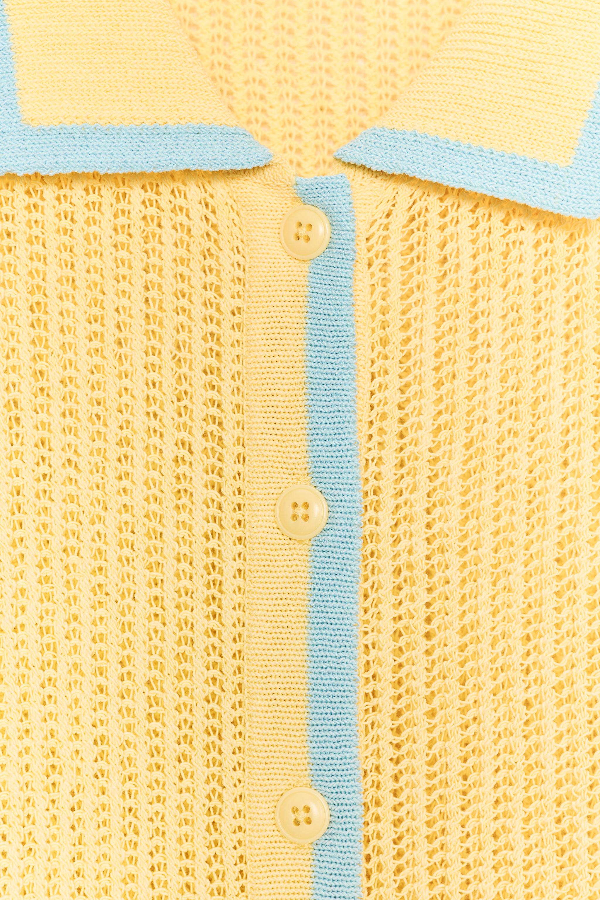 ZARA ニットポロジャケット 3920/260 ニットポロジャケット - ライトイエロー | ZARA Japan / 日本
