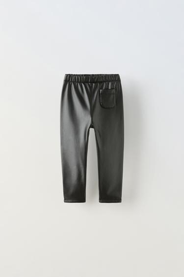 ЛЕГИНСЫ ИЗ ИСКУССТВЕННОЙ КОЖИ — ЧЕРНЫЙ от Zara — изображение 0