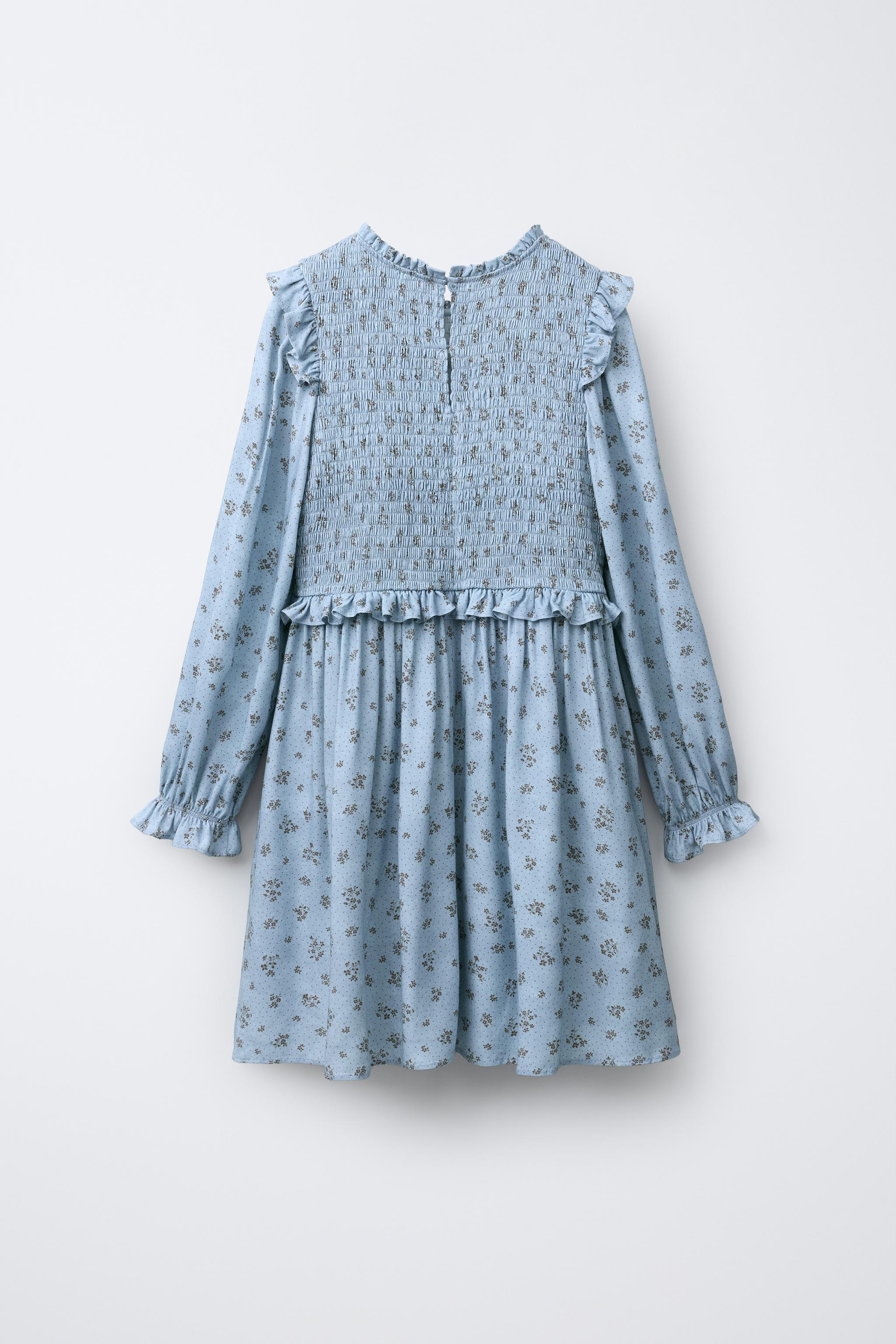 ★ ワンピース　スモークブルー　新品 バイカラーレースワンピース【洗濯機洗い可】（マキシ・ロング