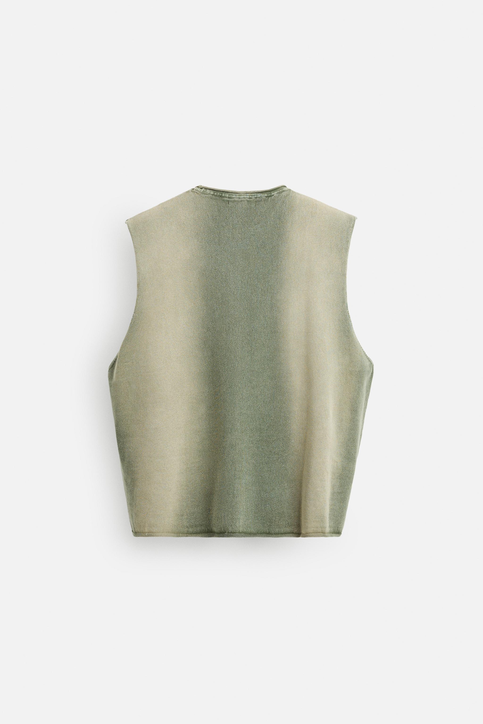 ★ZARA★ WASHED PRINTED KNIT TANK TOP WASHED PRINT KNIT TANK TOP - Beige | ZARA United States