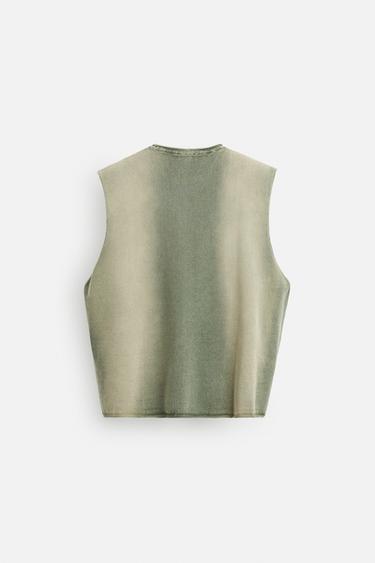 WASHED KNIT TANK TOP - washed green by Zara - Image 7